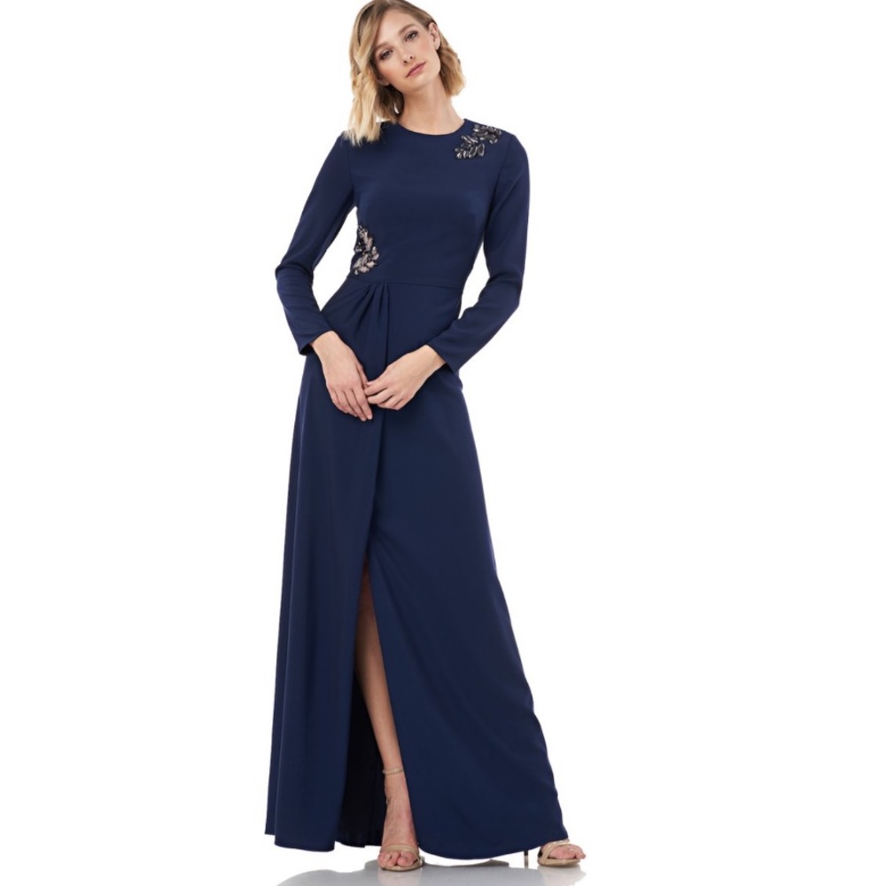Kay Unger Bethany Long Sleeve Dress